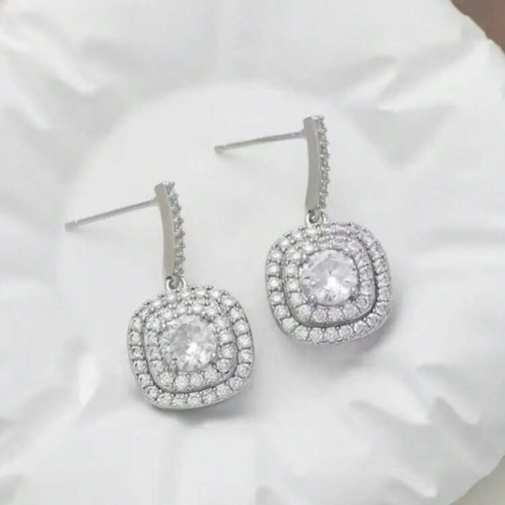 Diamond Dangle Earrings